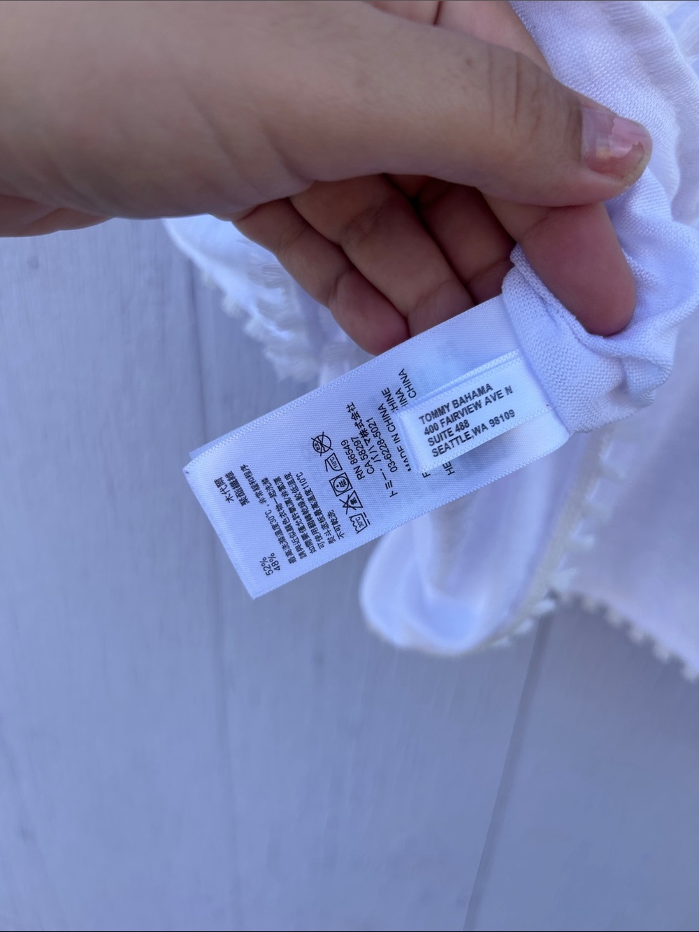 Tommy Bahama Sheer White Poncho - Picture 6 of 7